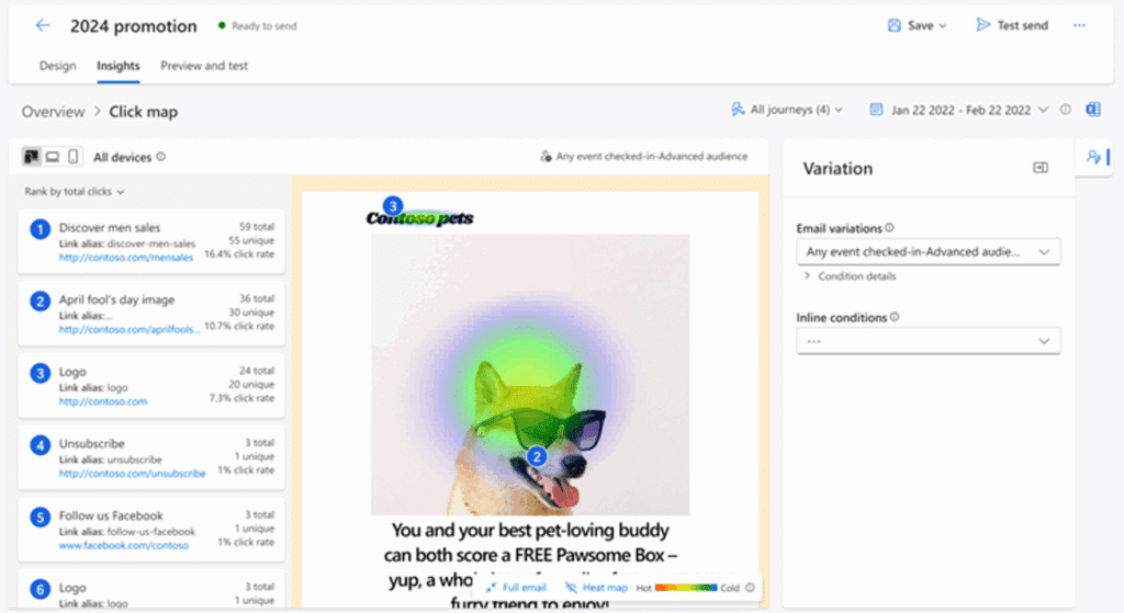 Wave 1 2025 Microsoft - Analyse de performance visuelle avec les cartes thermiques