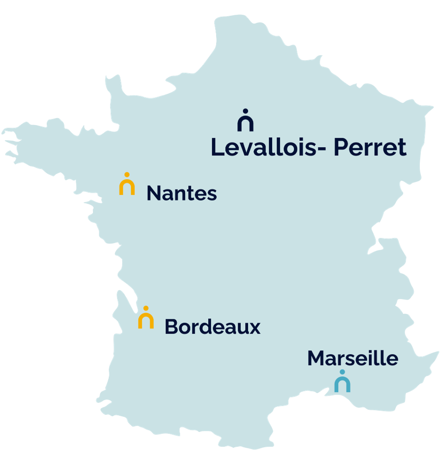 Présence Klint en France · 4 agences
